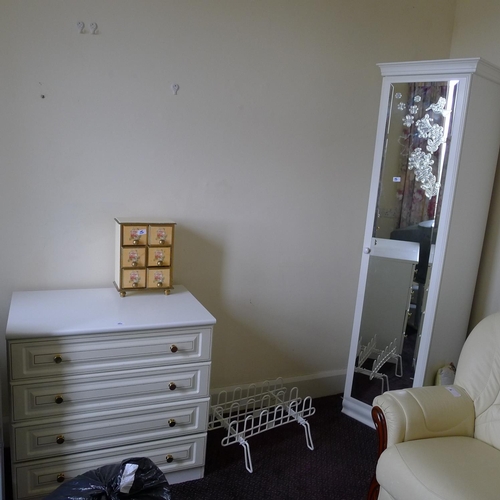 5 - A quantity of miscellaneous general bedroom furniture including; wardrobe, chest of drawers, single ... 