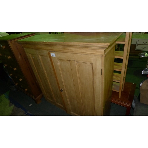 106 - 1 vintage pine two door cabinet