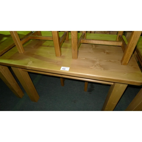 180 - 1 small pine table approx 1.2m x 77cm