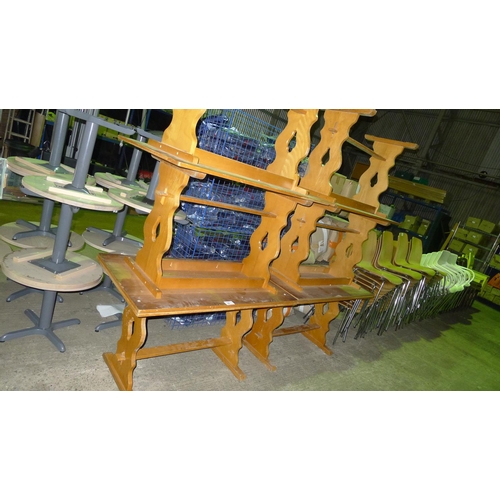 35 - 6 pine rectangular tables