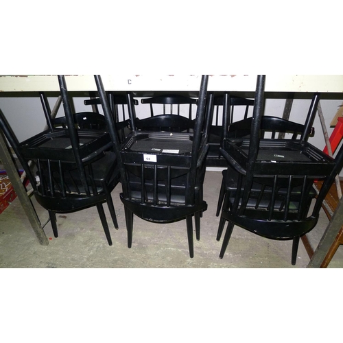 64 - 15 black chairs