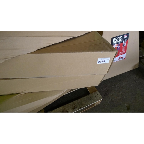 2078 - 2 boxes each containing one pair of metal trestle supports by Rock Solid Type RT75S 75 cm high and n... 