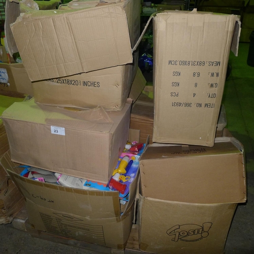 23 - 1 pallet containing a quantity of various toys