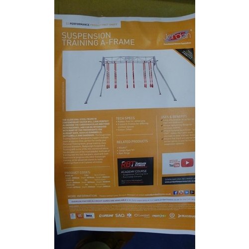 1284 - A large suspension training A frame by Jordan type JTSTS-01 1.5m, length 2500mm, depth 2570mm, heigh... 