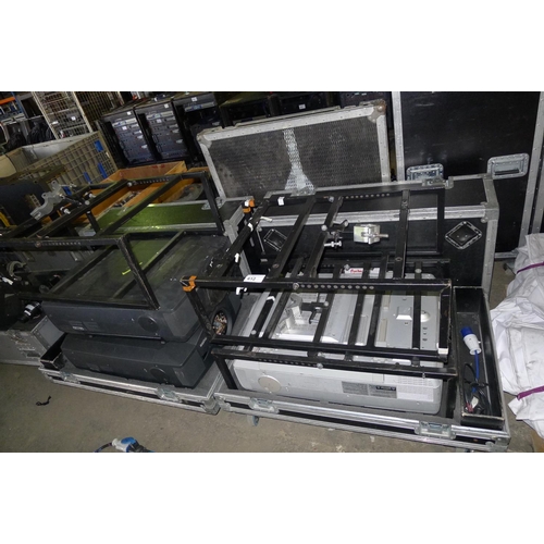 612 - 3 large AV projectors by Sanyo comprising 1 x PLC-XF41& 2 x PLC-XF46E (1 requires attention), suppli... 