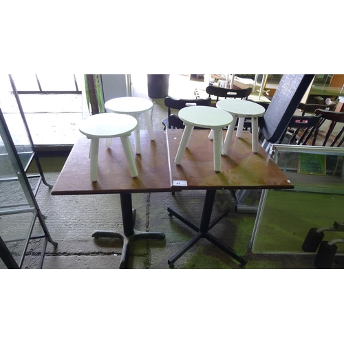 45 - 2 tables and 4 low stools