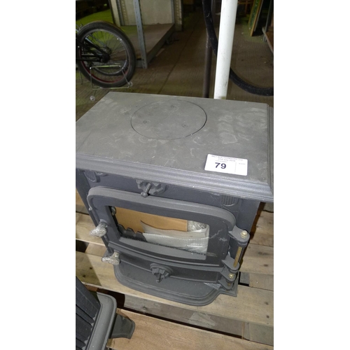 79 - 1 multi fuel stove type Bray JA013, 6kw