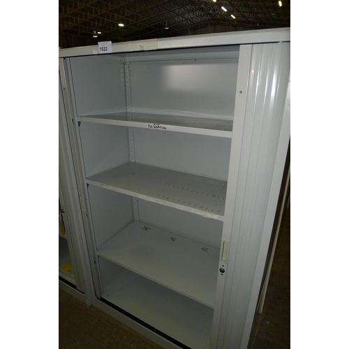 1022 - 1 grey metal shuter front cabinet