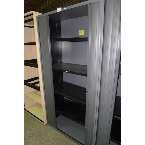 1031 - 1 dark grey metal shutter front cabinet