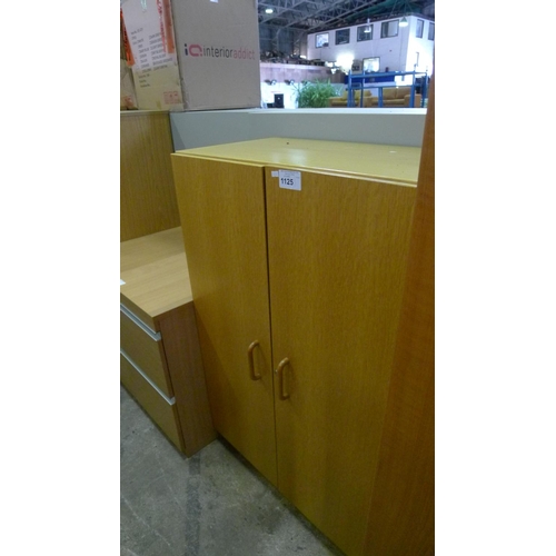 1125 - 1 wood effect two door storage cabinet