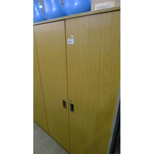 1130 - 1 wood effect two door storage cabinet