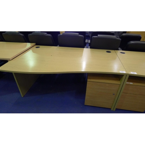 1166 - 1 wave front table and 1 underwork top pedestal