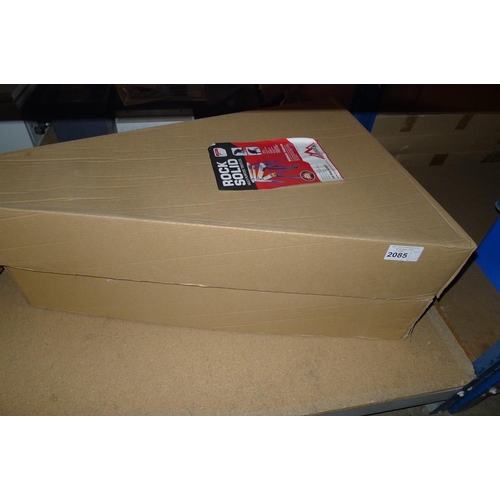 2085 - 2 boxes each containing one pair of metal trestle supports by Rock Solid Type RT65S 65 cm high and n... 