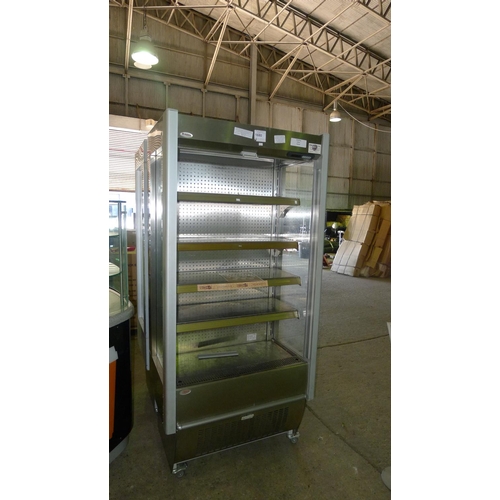 1680 - 1 commercial stainless steel refrigerated display cabinet with nightscreen by Valera - trade