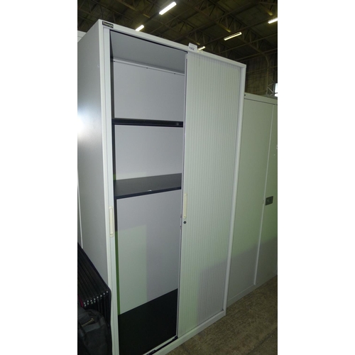 1062 - 1 grey metal shutter front storage cabinet