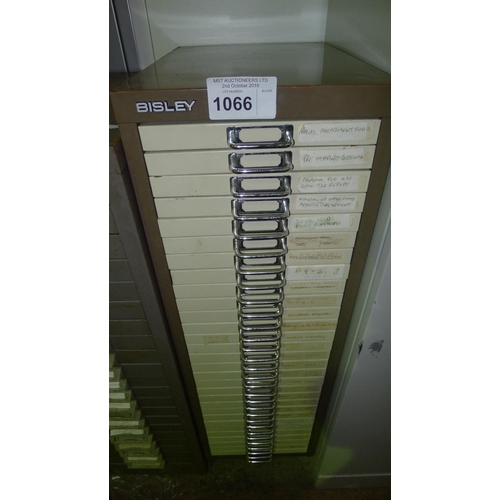 1066 - 1 metal index type cabinet by Bisley -  30 drawers