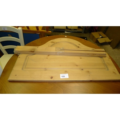 103 - 1 Pine single headboard