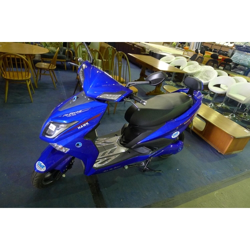 2574 - Sunra Hawk Electric Moped 3000W, Blue, WA67 FME, First reg 01/09/2017, V5C present, no MOT as less t... 