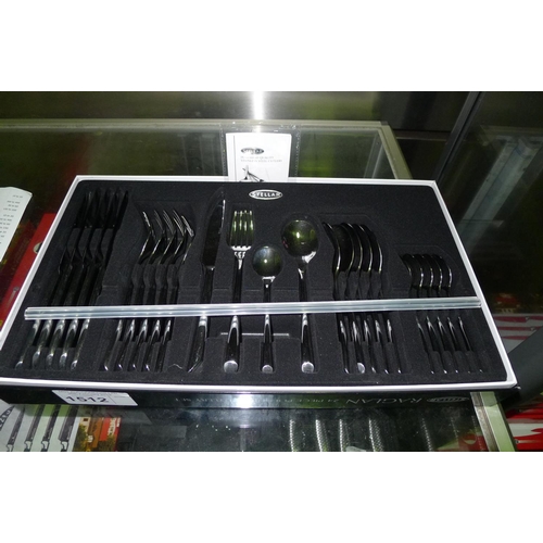 1512 - One unused, boxed 24 piece polished cutlery set by Stellar type Raglan RRP £50.99