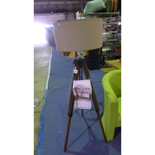 1249 - 1 tripod floor lamp with shade by Eglo type Lantada RRP £96