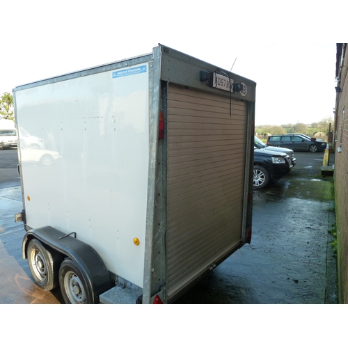 1720 - Ifor Williams Box trailer Model. BV 85G twin axle 2700 kgs. Rear roller door. Front side door. keys ... 