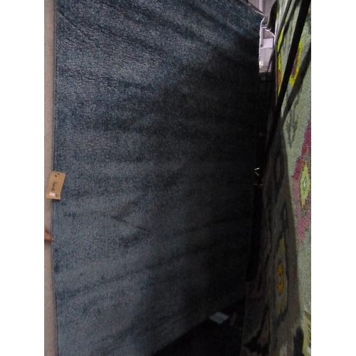 1466 - 2 large floor rugs comprising 1 x grey / white patterned RRP £129 & 1 x blue RRP £160