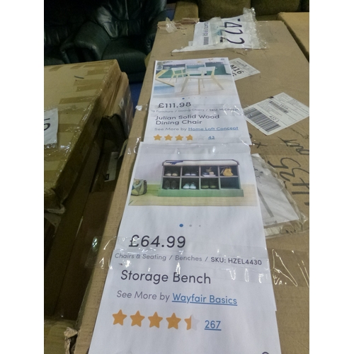 1216 - 1 pallet containing around 13 various items of flat packed furniture with a total RRP of around £170... 