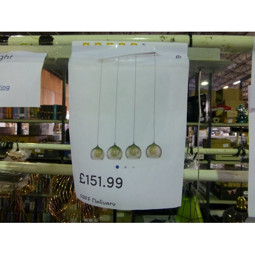 357 - 1 flush fitting 4 lamp spotlight, and one 4 light kitchen island pendant, RRP over £100