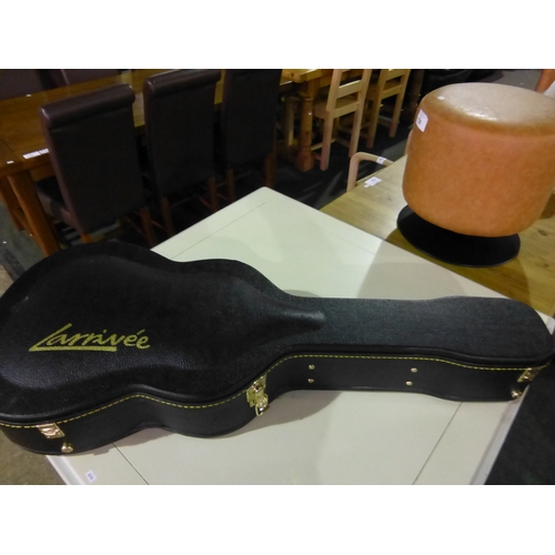 156 - 1 wooden acoustic guitar by Larrivee, comes with Larrivee hard case, number inside the guitar is: OM... 