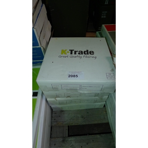 2085 - 4 boxes of vinyl floor tiles by K Trade type LVT1201, each box contains 36 tiles at 305mm x 305mm, t... 