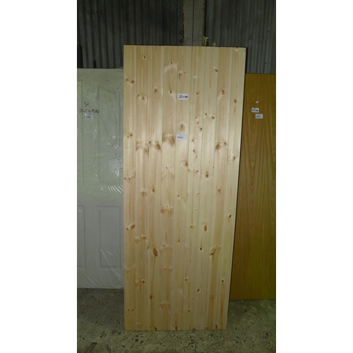 3063 - 1 pine tongue / groove door approx 762mm x 1980mm