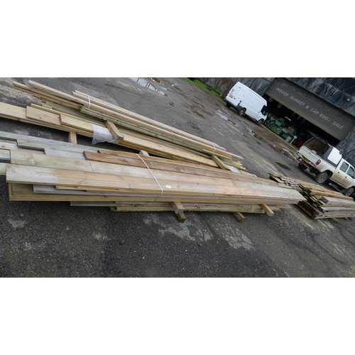 3329 - A quantity of various wood, sizes vary but includes tongue / groove, 170mm x 20mm etc, lengths vary ... 