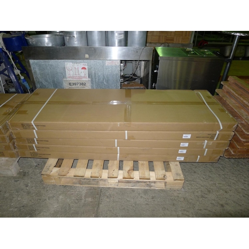 1681 - 1 commercial stainless steel catering type table with shelf beneath 600 x 1800mm boxed