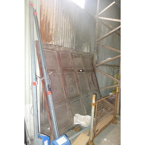 2064 - 1 up and over garage door with 2 motorised opening units by Wessex Lift Box type GBH. Stillage is no... 