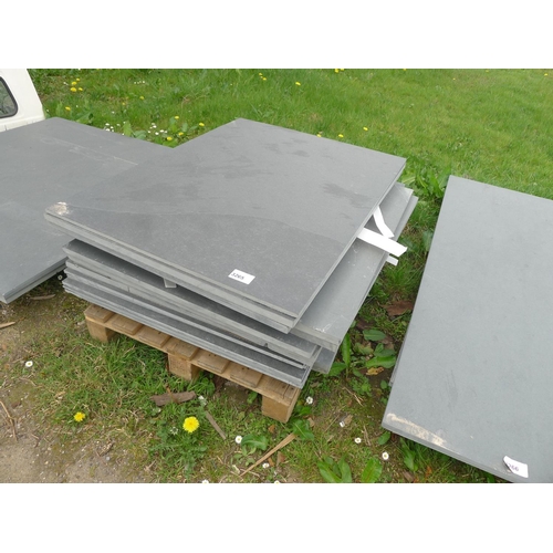 3265 - 1 pallet containing 16 pieces of slate, most at 1200mm x 900mm and some at 1000mm x 1000mm - 1 has a... 