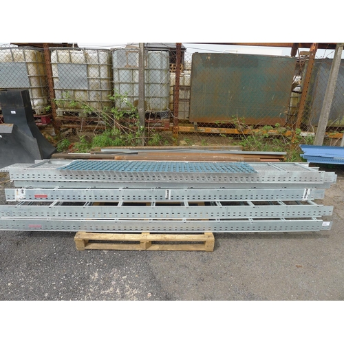 3280 - 1 pallet containing a quantity of metal trunking, a Lin bin hanging panel etc