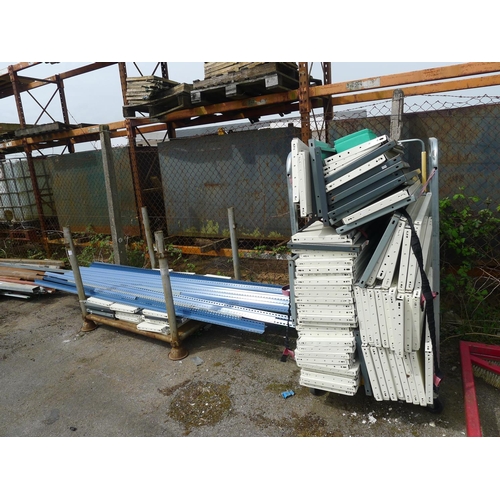 3282 - A quantity of Dexion & other type boltless stores type racking. Contents of 1 stillage & 1 wheeled c... 