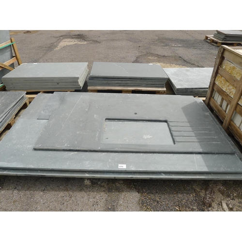 3292 - 1 pallet containing various slate work tops & fire hearths