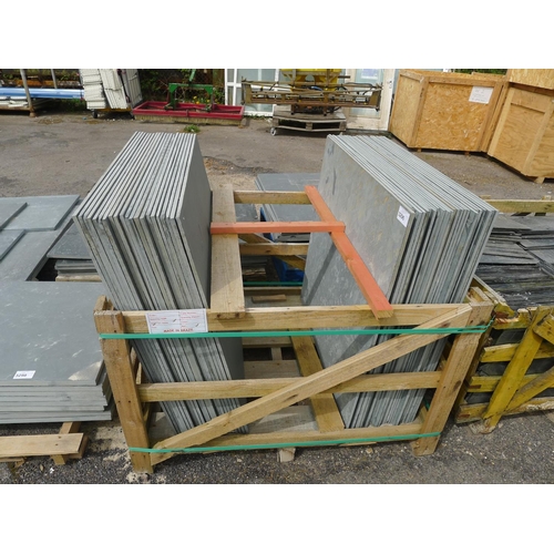 3296 - 1 crate containing 46 slate tiles each approx 900mm x 900mm