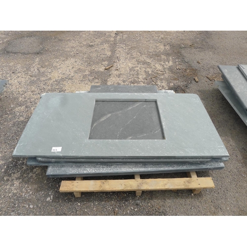 3312 - 1 pallet containing 4 various size slate work tops