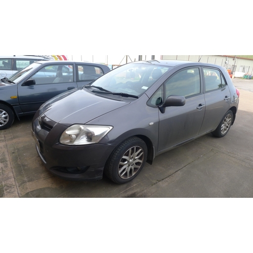 2291 - WITHDRAWN... Toyota Auris TR VVT-I S-A 5sp semi auto 5 dr Hatchback, 1598 cc Petrol. Reg AF07 JXA 1s... 