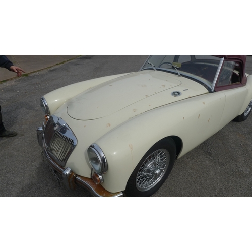 2294 - MGA Roadster Mk1, 1960, reg XWN 444, 1st reg 05/09/1960, White 1588 cc. Mileage on odometer 10,847'.... 