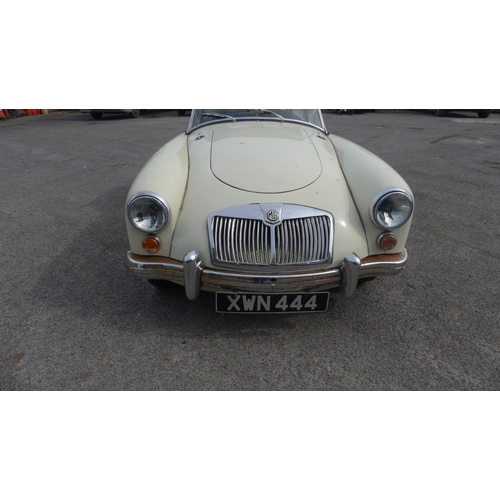 2294 - MGA Roadster Mk1, 1960, reg XWN 444, 1st reg 05/09/1960, White 1588 cc. Mileage on odometer 10,847'.... 