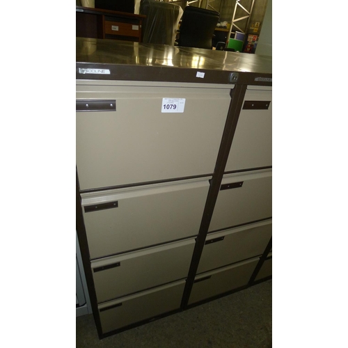 1079 - 1 metal 4 drawer filing cabinet by Escoline