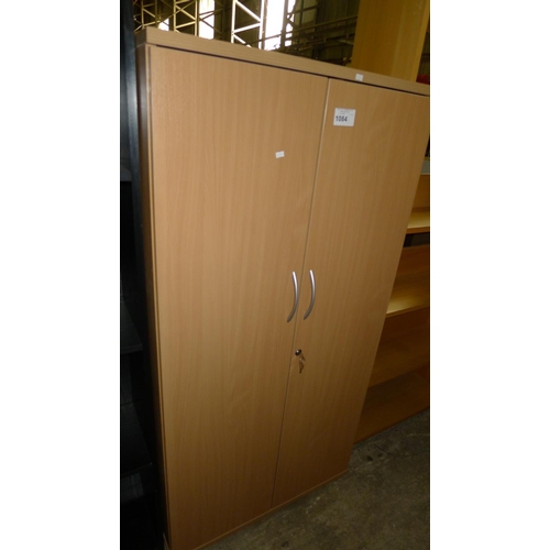 1084 - 1 wood effect 2 door storage cabinet