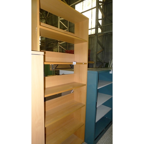 1085 - 1 tall wood effect open front shelf unit