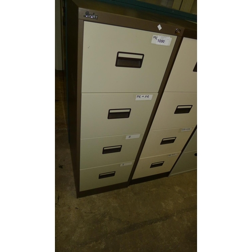 1090 - 1 metal 4 drawer filing cabinet