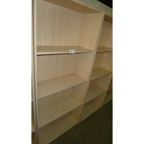 1101 - 1 light wood effect open front shelf unit