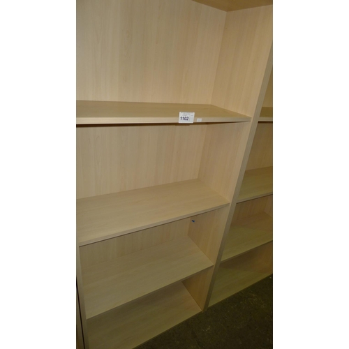 1102 - 1 light wood effect open front shelf unit