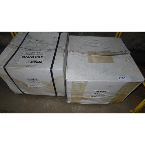 2007 - 1 full box and 1 part box containing Klima underfloor heating cable 1000w